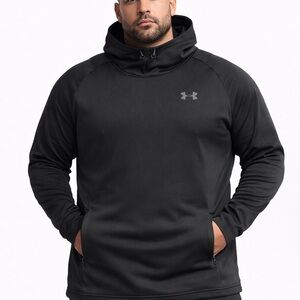 Under Armour ColdGear Fitted Hoodie Sweatshirt Black Men’s XXL